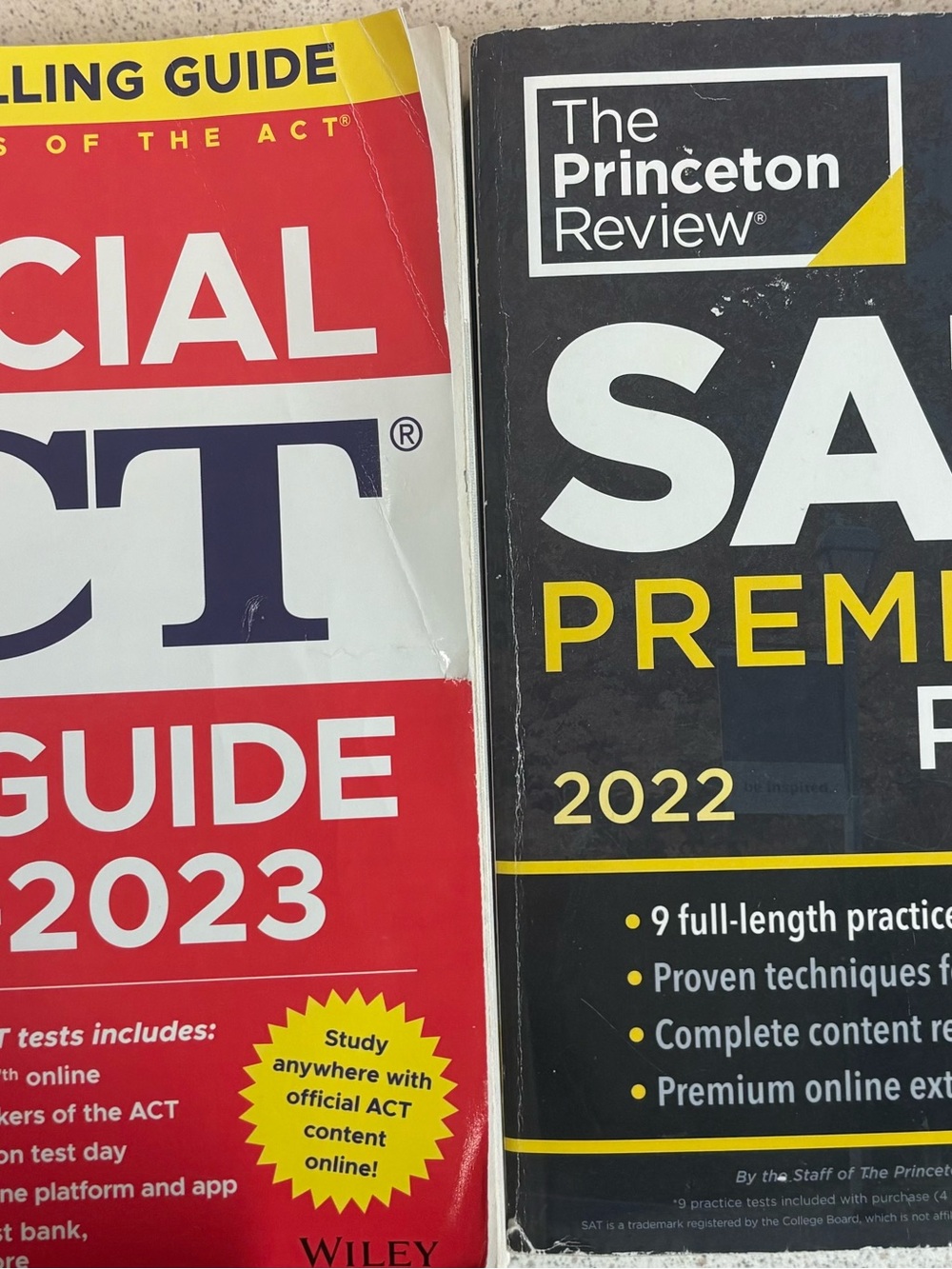 SAT ACT Test Prep Book Bundle Princeton Review Official ACT 2022 2023
